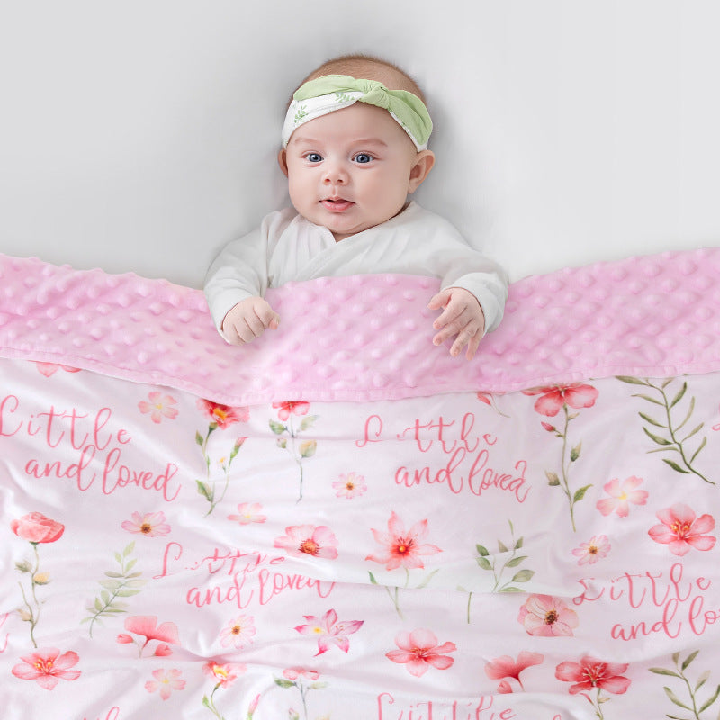 Double-Sided Fleece Baby Blanket-363