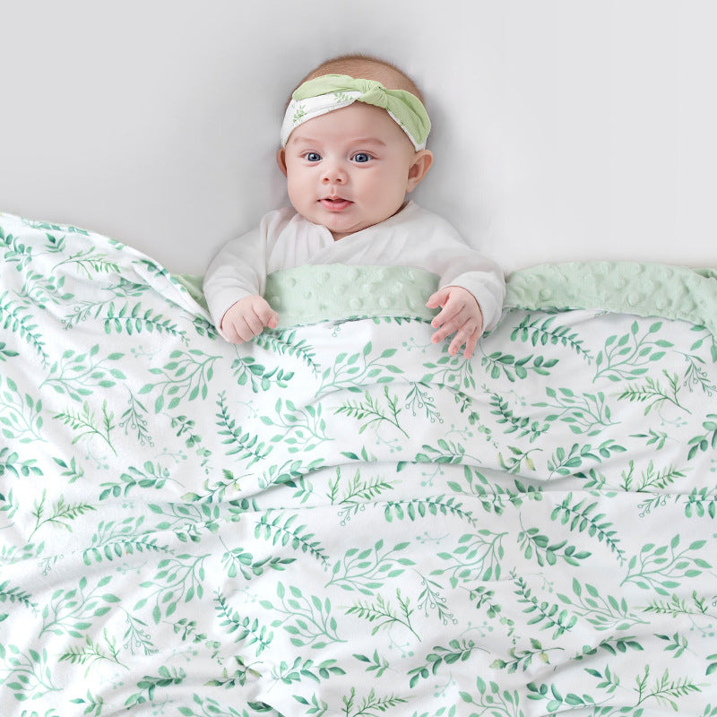 Double-Sided Fleece Baby Blanket-363