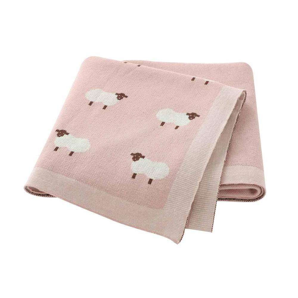 Baby Toddler Knit Blankets Cute Cartoon Pattern Swaddle Stroller Bedding Wrap -168