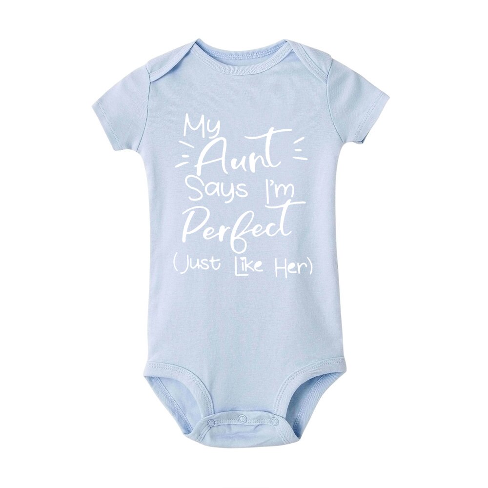 My Aunt Monogrammed Funny Quotes Cute Infant Onesie-106