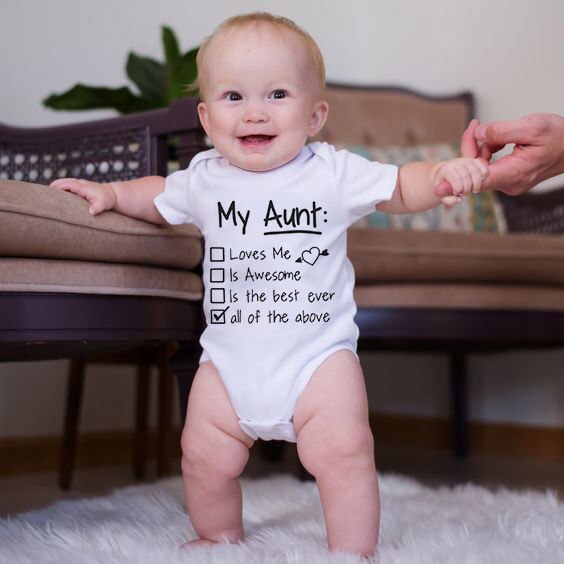 Onesies with 2024 aunt sayings