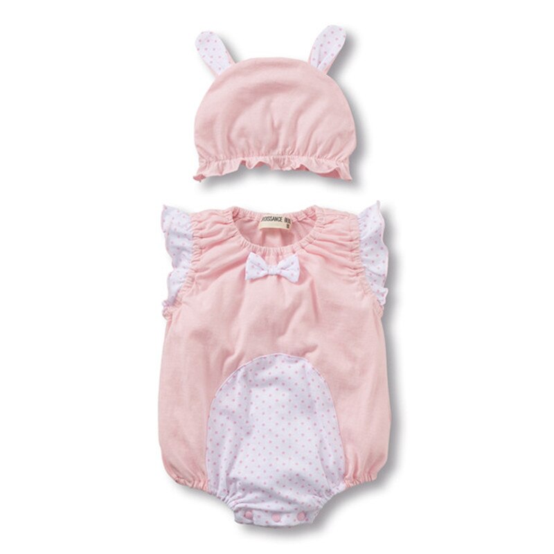 Baby Cute Romper Hat For Summer Cotton Sleeveless Costumes - O129