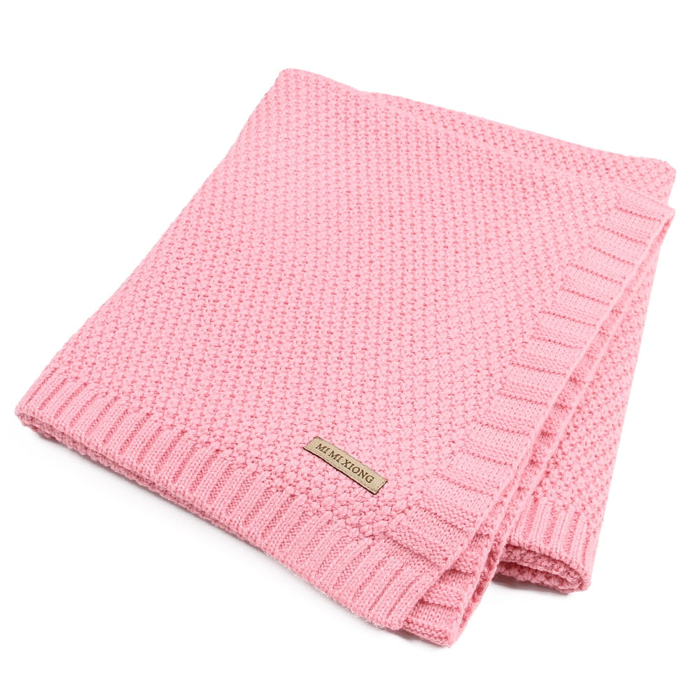 Knitting Wool Newborn Baby Swaddle Blanket Bedding Quilt For Toddler Outside -169