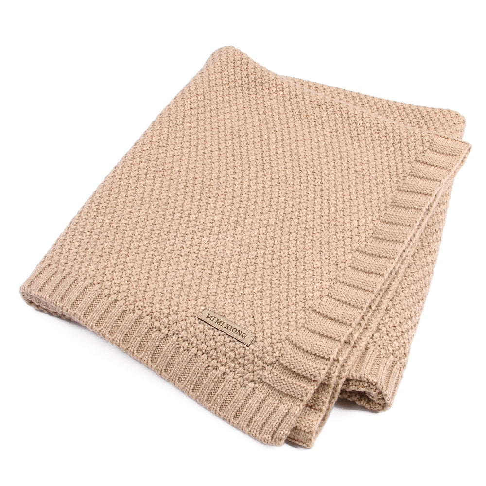 Knitting Wool Newborn Baby Swaddle Blanket Bedding Quilt For Toddler Outside -169