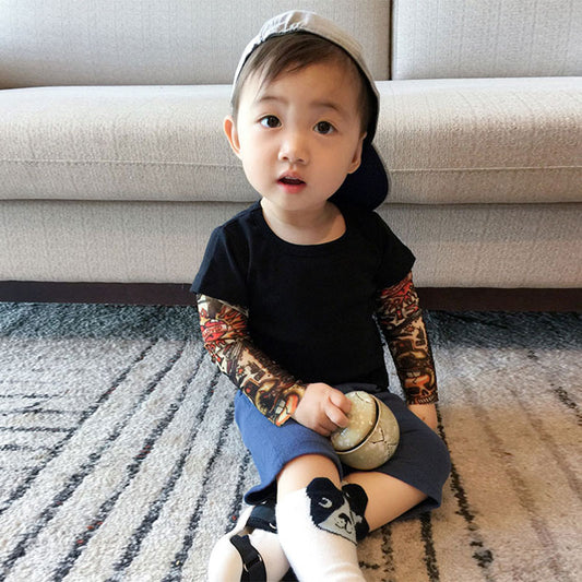 Kids Tattoo Long Sleeve Shirt | Girls Boys Rock T-Shirt-126