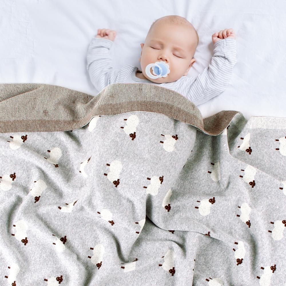Baby Toddler Knit Blankets Cute Cartoon Pattern Swaddle Stroller Bedding Wrap -168