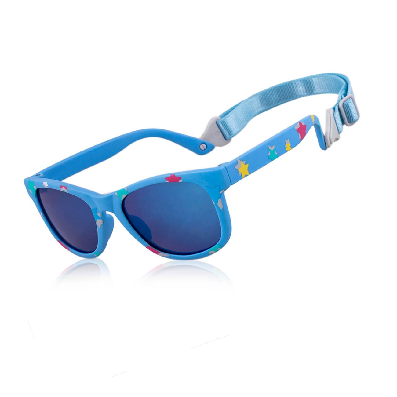 Baby Toddler Bueller Shades UV beach Sunglasses With Strap-W45-blus&star