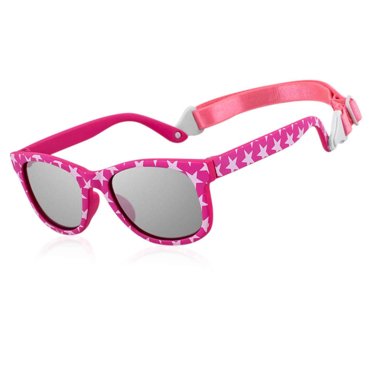 Baby Toddler Bueller Shades UV beach Sunglasses With Strap-W45-pink&rose star