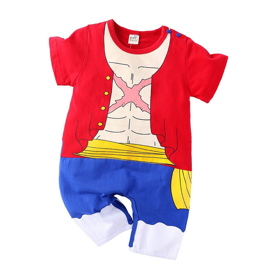 One Piece Luffy Baby Costume Summer Clothes Onesie-130